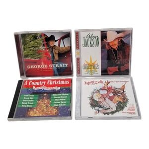 Country Christmas Music CD Bundle George Strait Alan Jackson Kenny Rogers